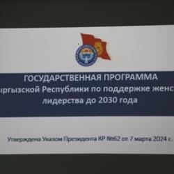 Государственной программы Кыргызской Республики по  продвижению женского лидерства до 2030 года